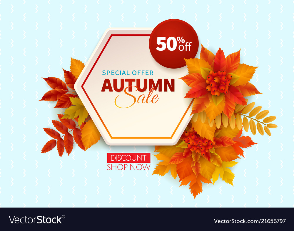 Bright banner for autumn sale