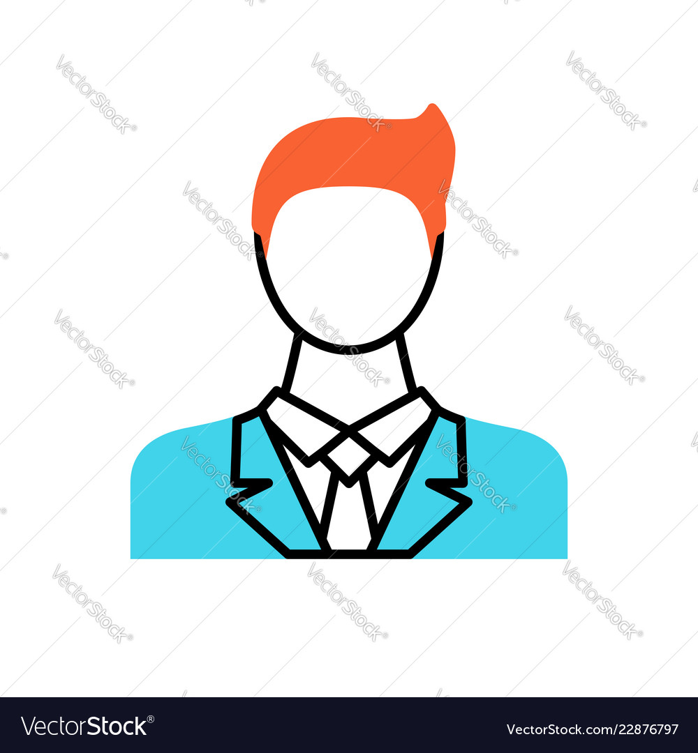 Businessman thin line icon