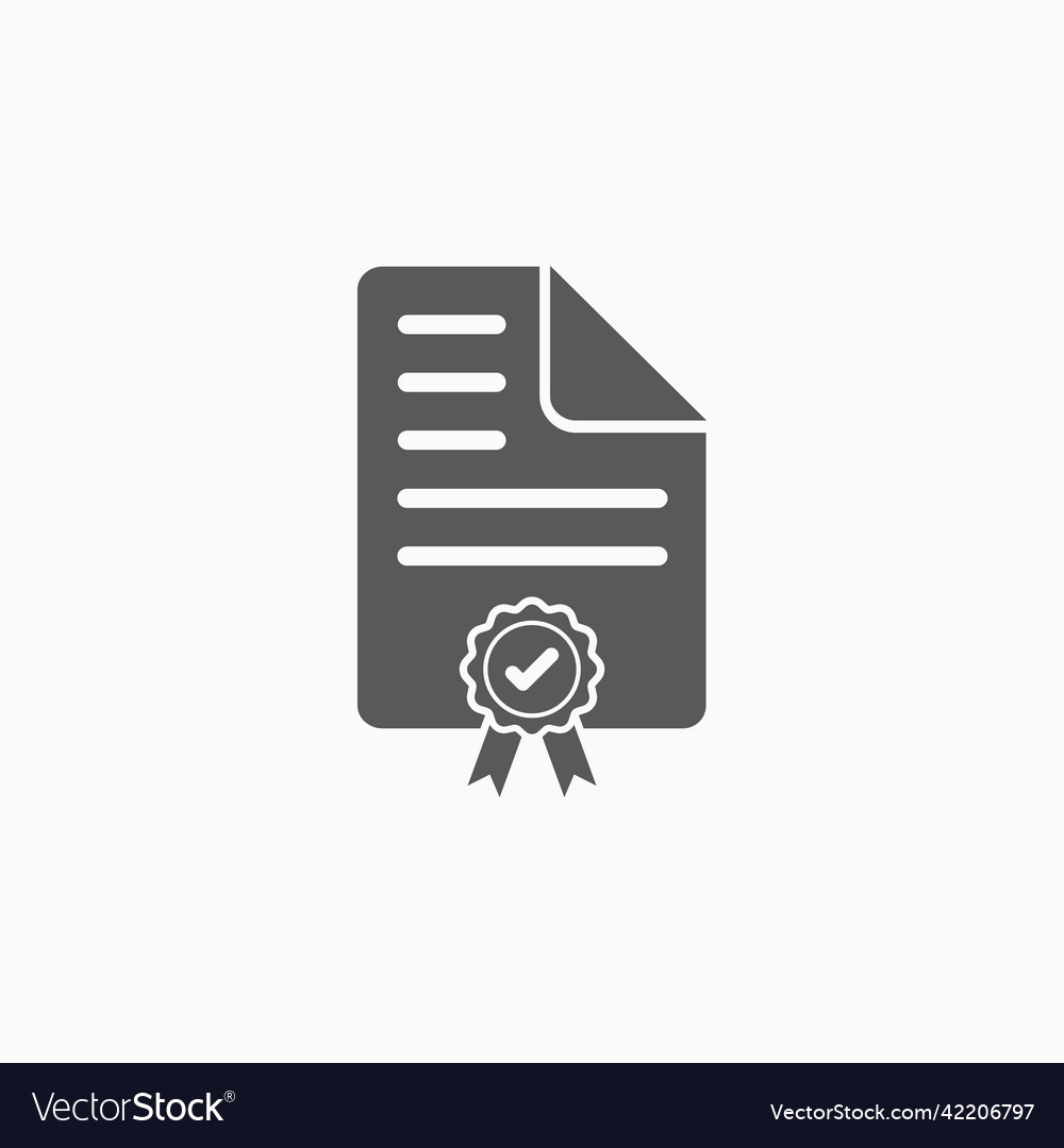 Certificate certified icon Royalty Free Vector Image