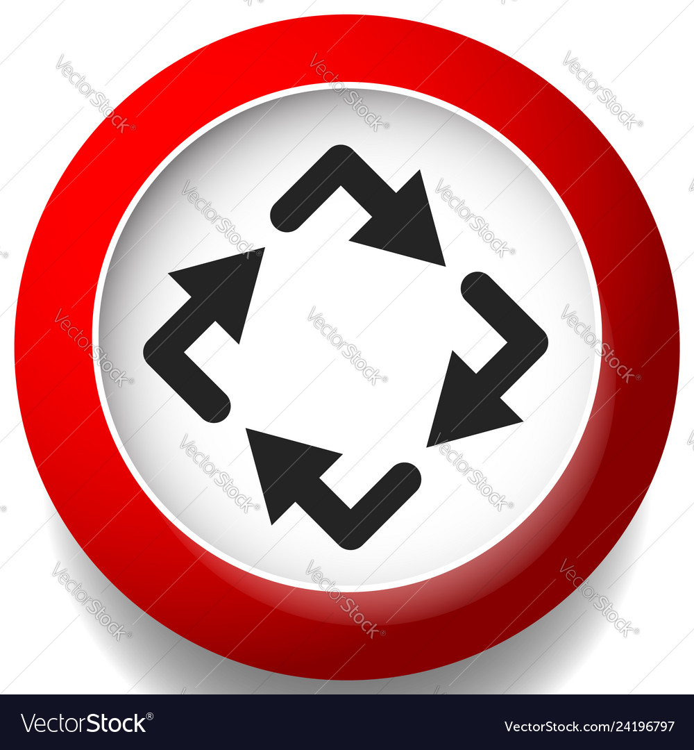 Circular arrows icon rotating clockwise vector image Circular arrows icon rotating clockwise