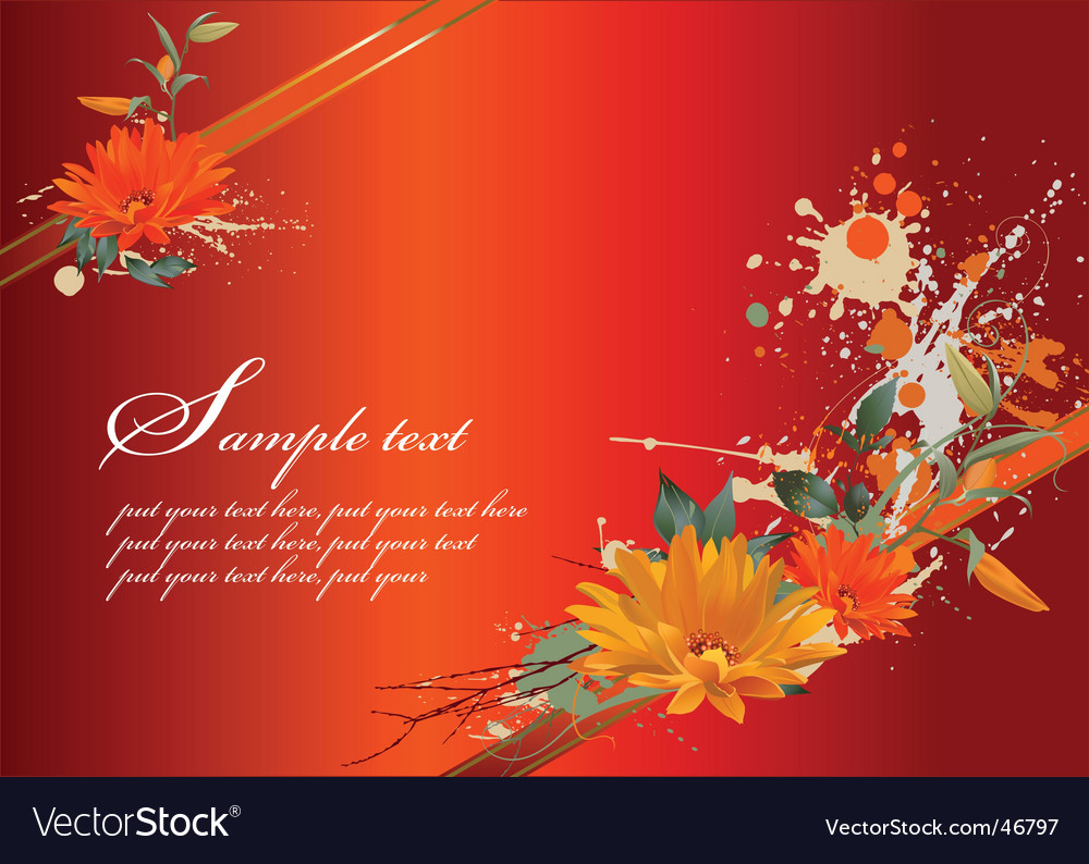 Grunge floral background