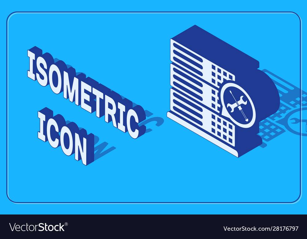 Isometric database server with screwdriver