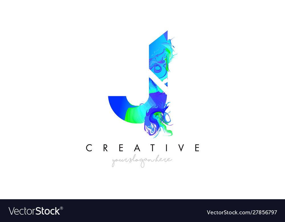 J letter icon design logo with creative artistic