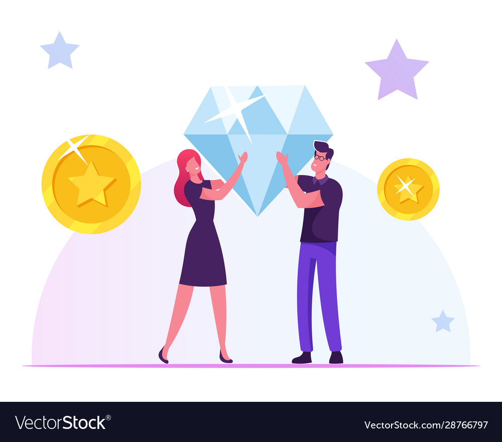 Loyalty program for regular clients concept man vector image Loyalty program for regular clients concept man