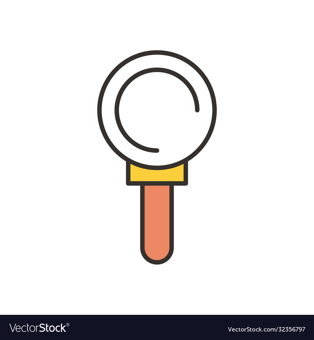 Lupe line and fill style icon design vector image Lupe line and fill style icon design