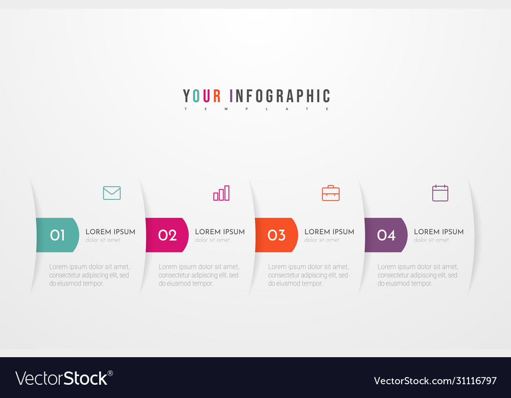 Modern abstract infographic with 4 steps