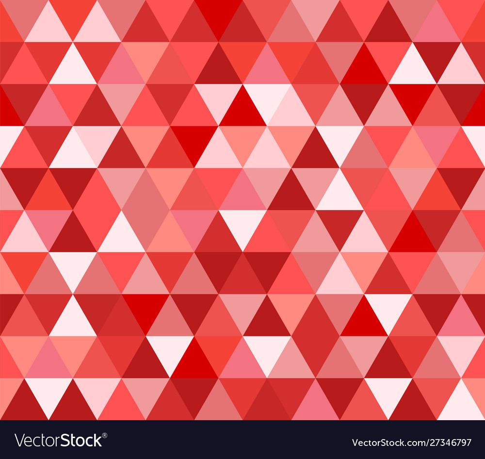Red triangular seamless pattern geometric vector image Red triangular seamless pattern geometric