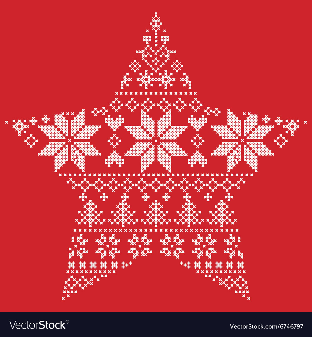 Scandinavian Star Christmas Pattern