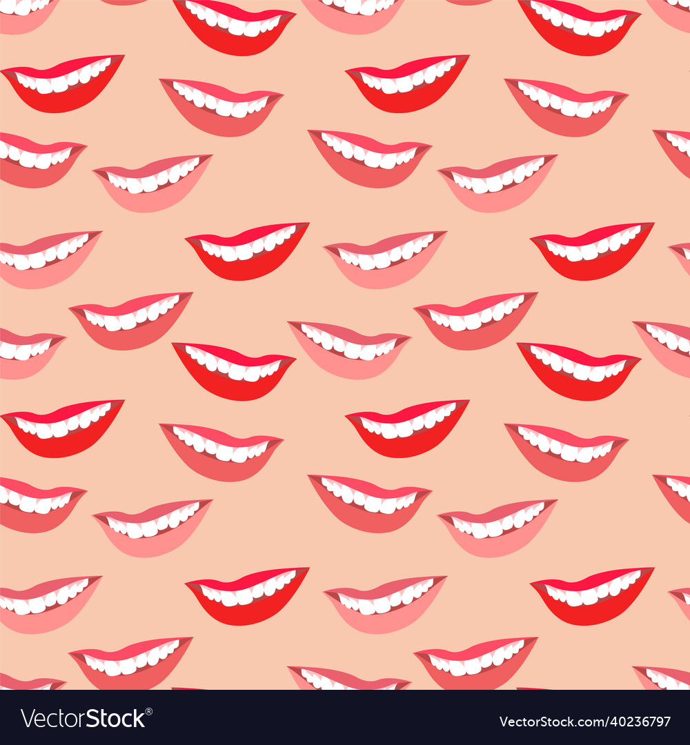 Seamless pattern with a smile