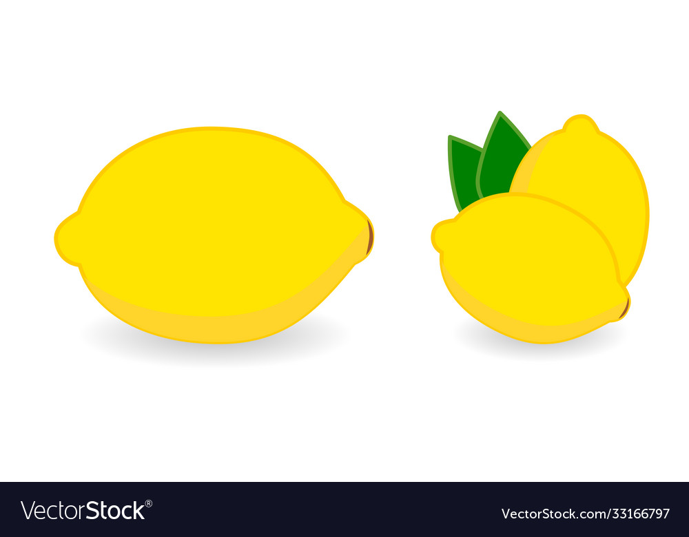 Simple lemon icon version with single and two