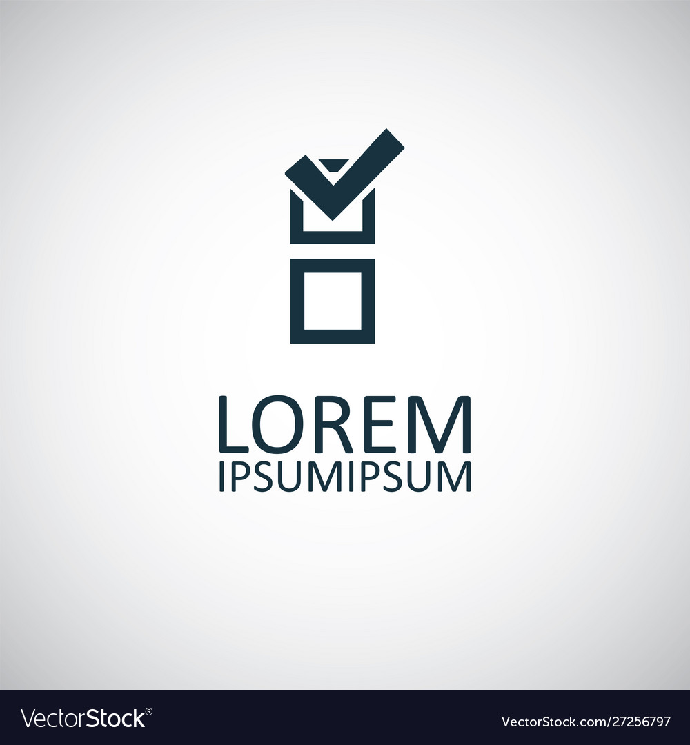 Vote check icon for web and ui on white