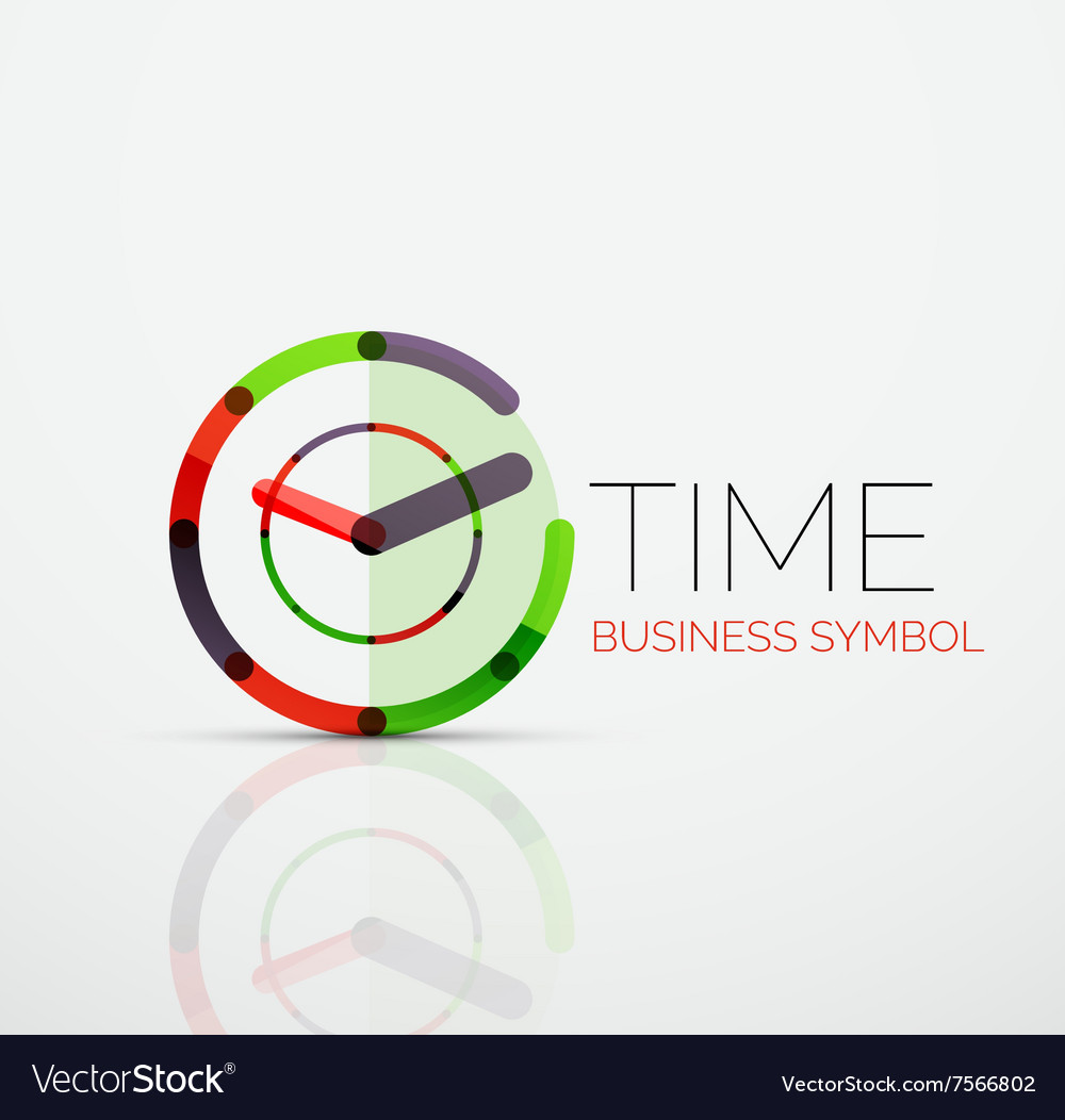 Abstract logo idea time concept or clock