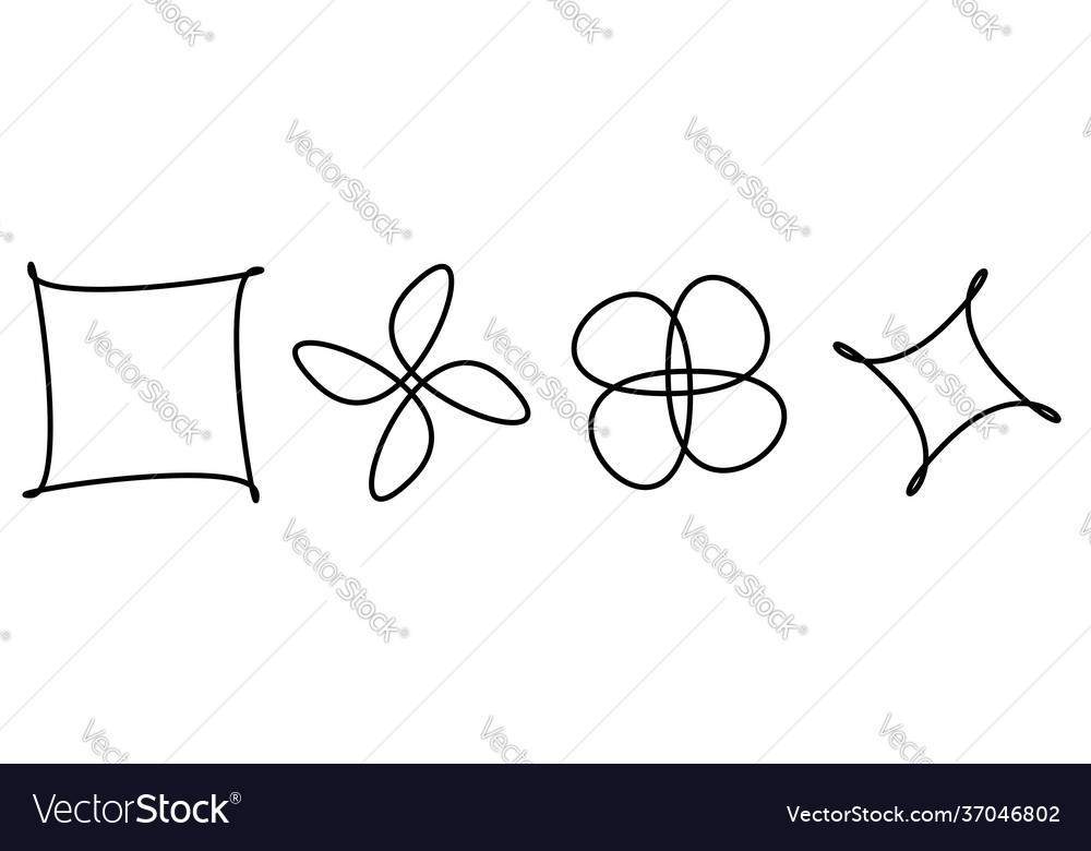 Abstract motif mandala shape design element vector image Abstract motif mandala shape design element