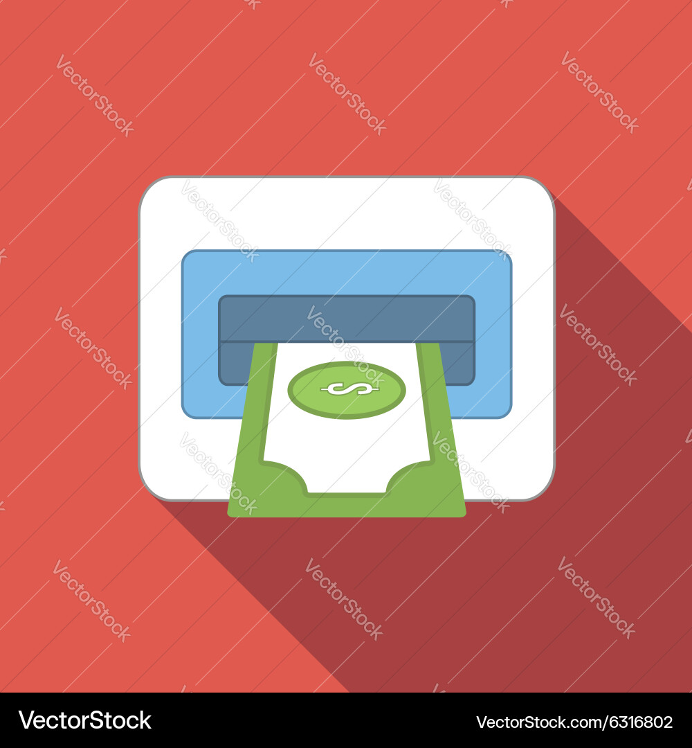 Atm flat icon Royalty Free Vector Image - VectorStock