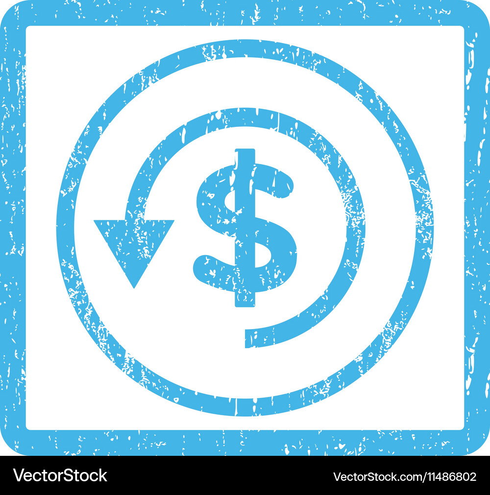 Chargeback icon rubber stamp Royalty Free Vector Image
