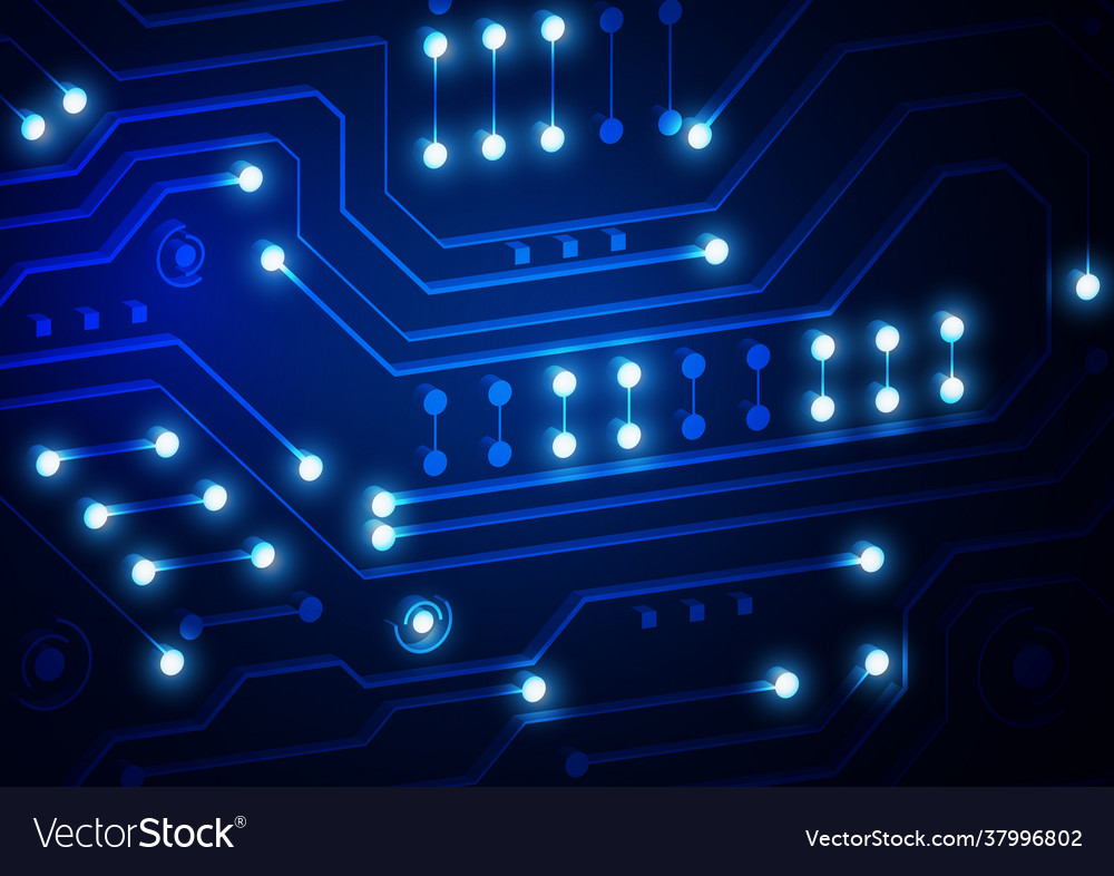 Circuit technology background with hi-tech vector image Circuit technology background with hi-tech