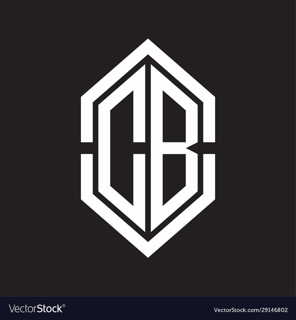 Db logo monogram with hexagon shape and outline Vector Image Db logo monogram with hexagon shape and outline