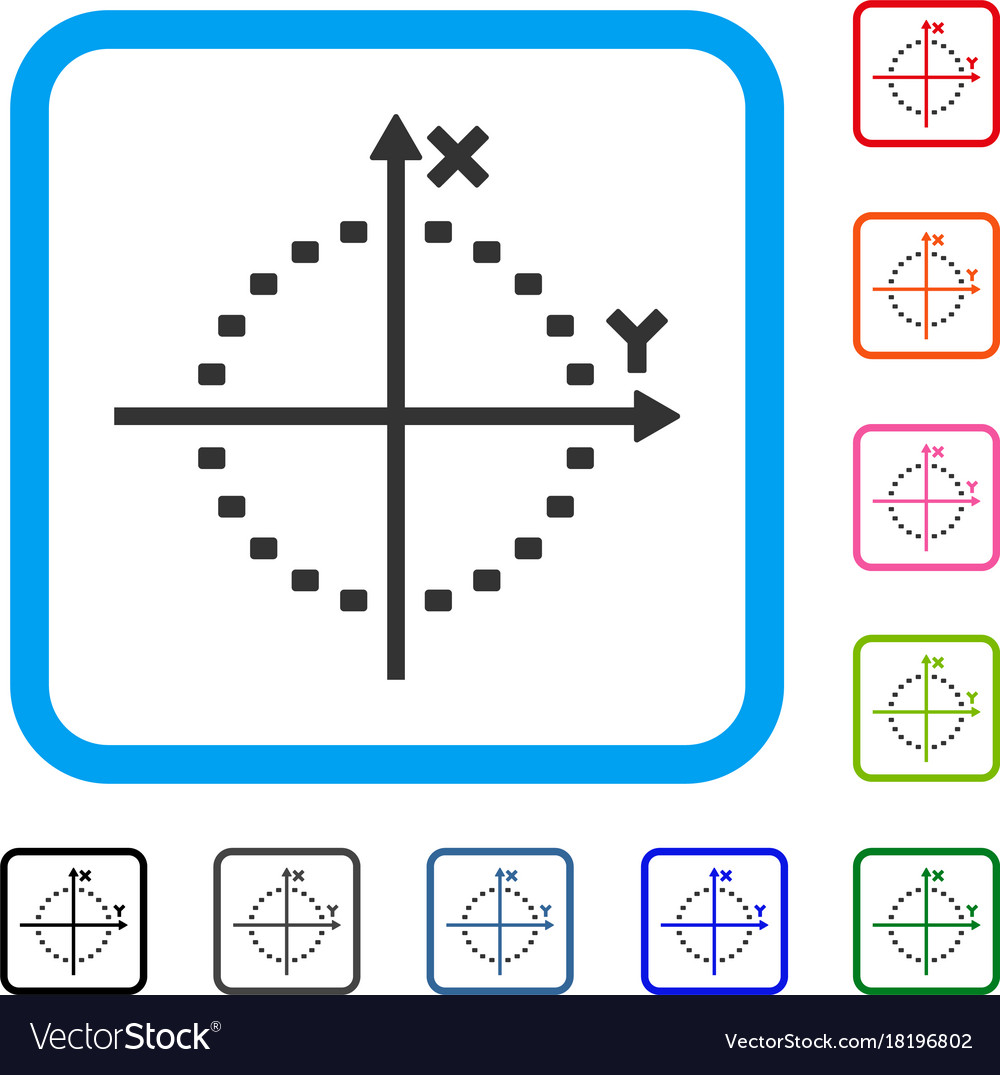 Dotted circle plot framed icon