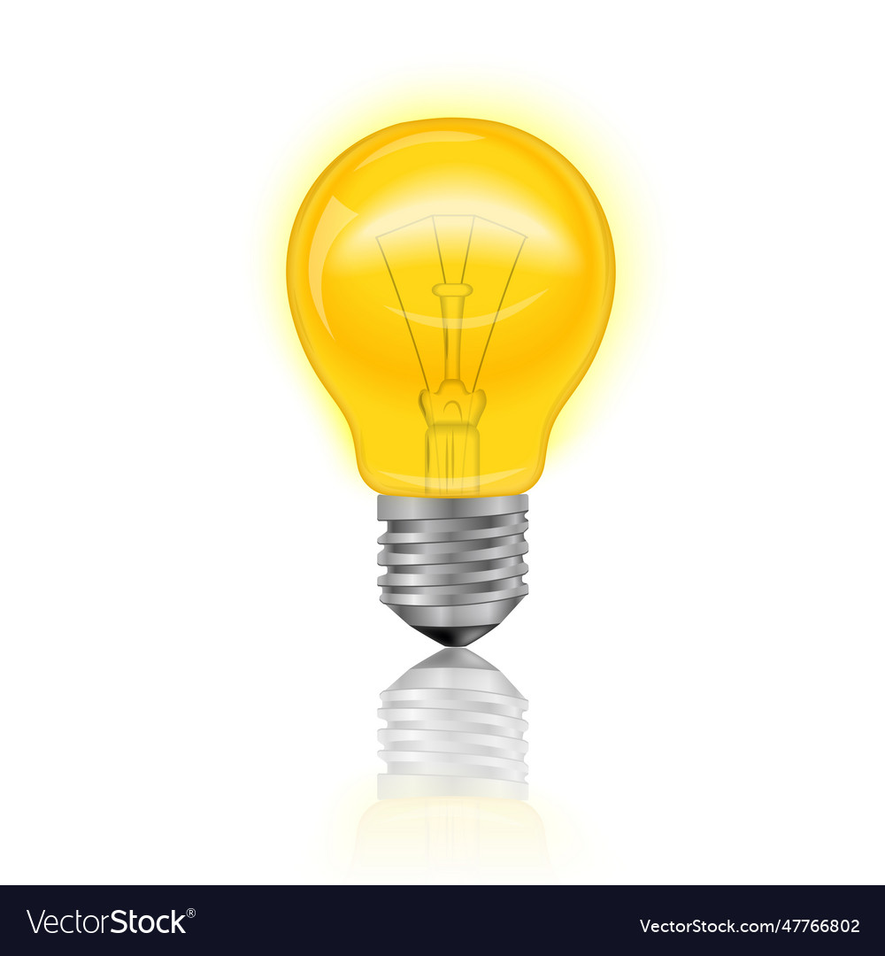 Light Bulb Realistic Royalty Free Vector Image Light Bulb Realistic Royalty Free Vector Image