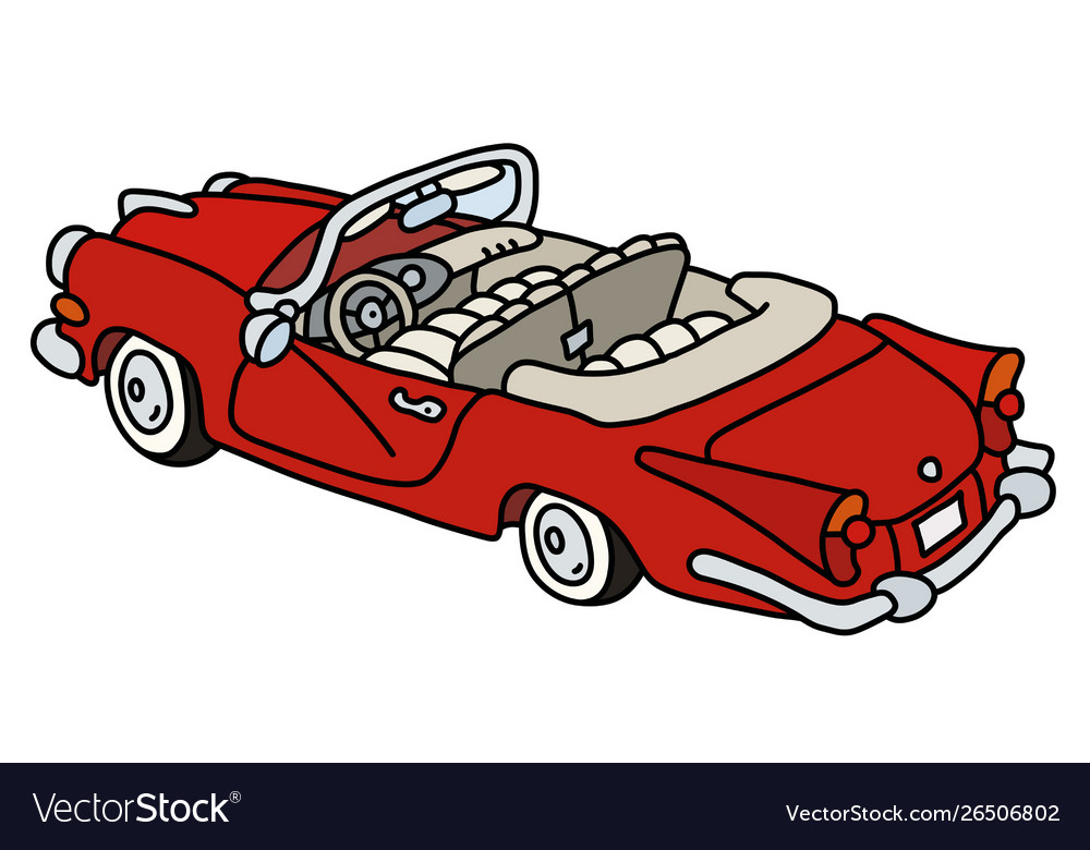 Old red convertible