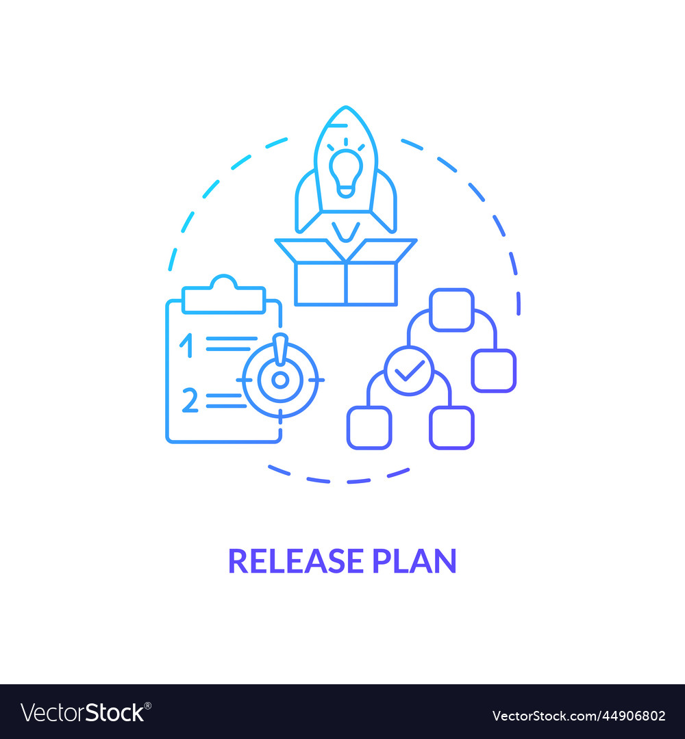 Plan blue gradient concept icon Royalty Free Vector Image