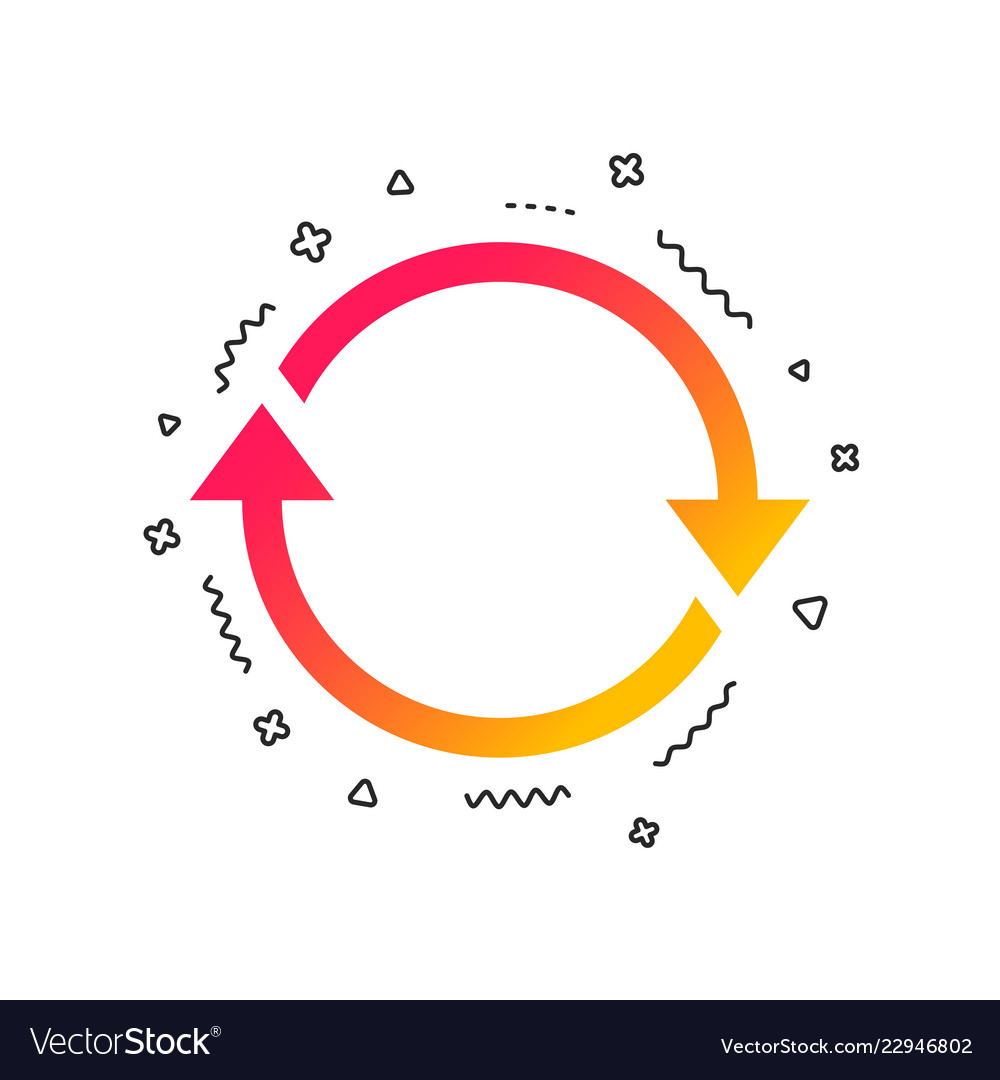 Rotation icon repeat symbol refresh sign