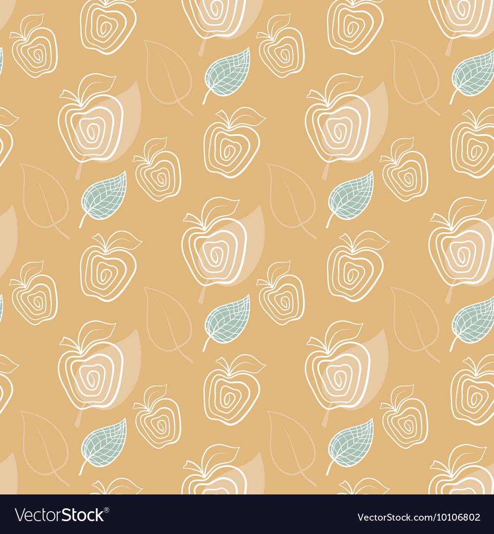 Seamless pattern with apple