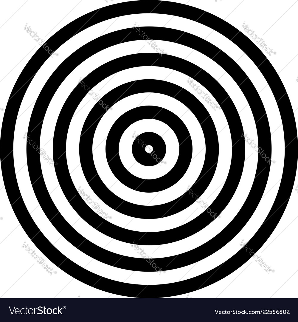 Simple concentric radiating circle graphics vector image Simple concentric radiating circle graphics