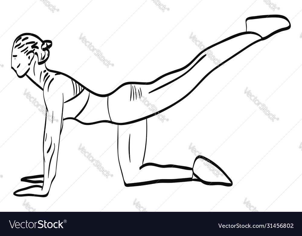 Woman doing workout on white background