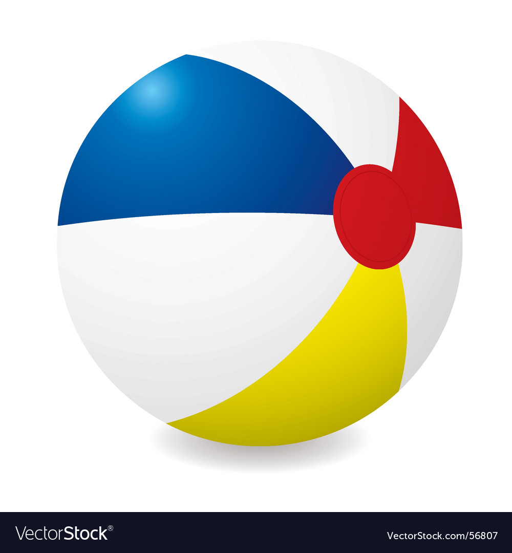 Beach ball Royalty Free Vector Image - VectorStock