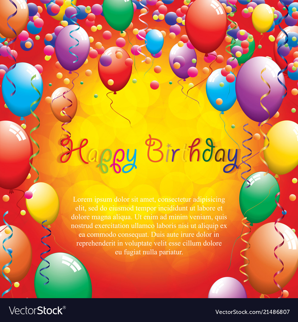 Birthday greeting card Royalty Free Vector Image