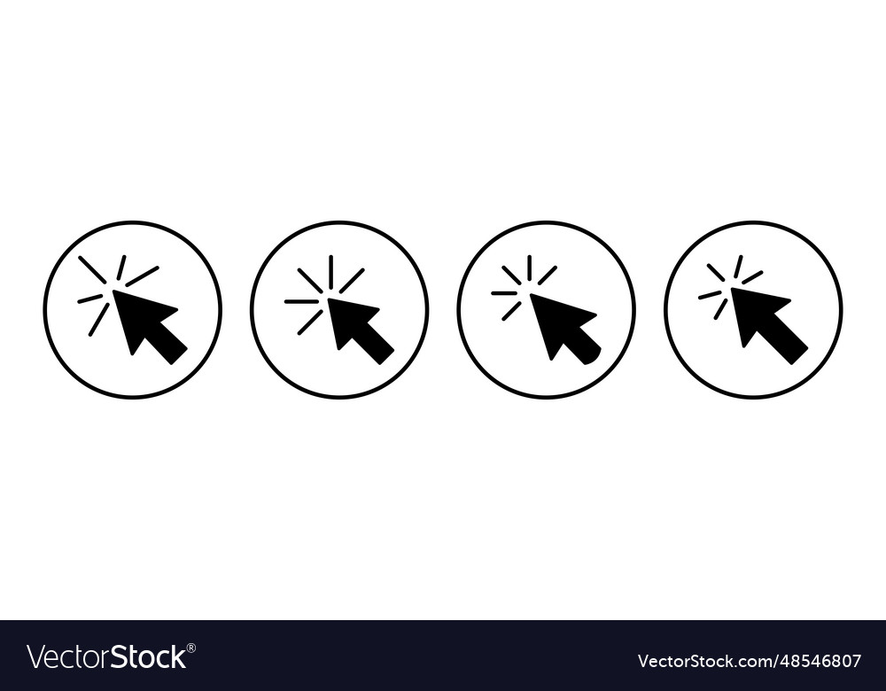Klicken Sie auf Symbol Cursor Zeigerzeichen