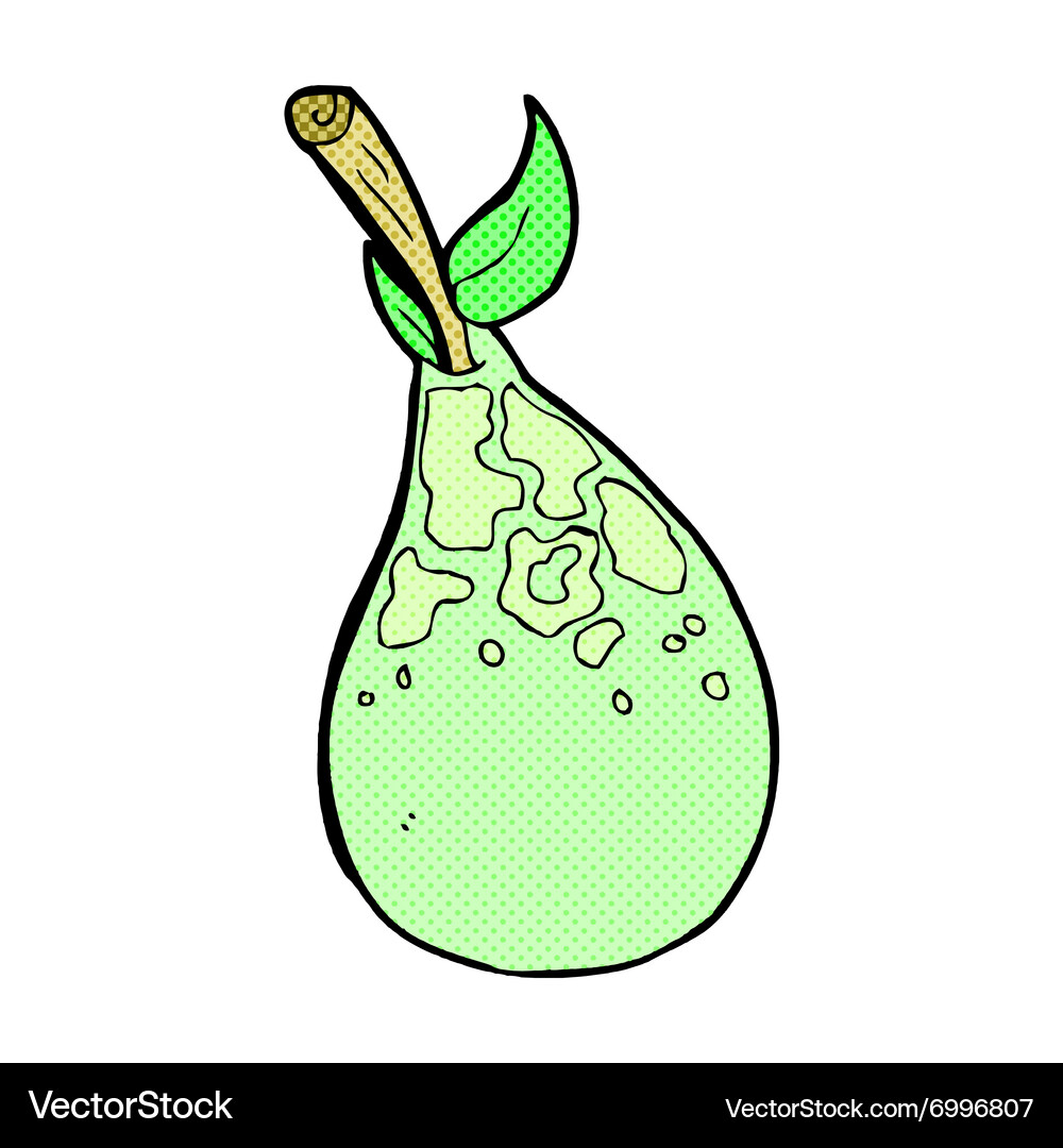 Comic cartoon pear Royalty Free Vector Image - VectorStock