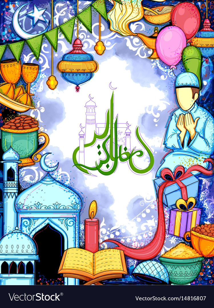 Eid mubarak happy background for islam