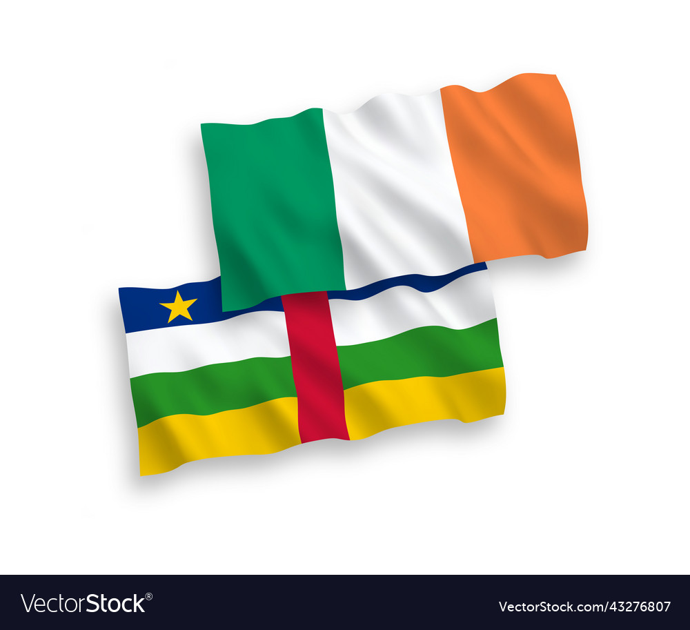 Flaggen von Irland und zentralafrikanische Republik