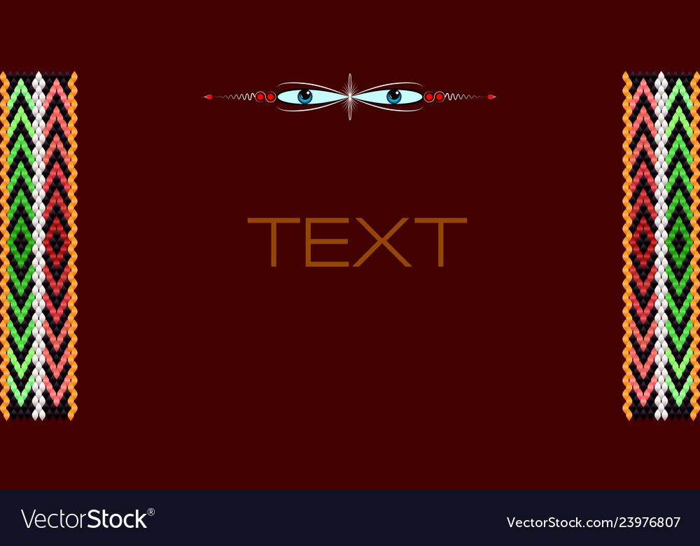 Frame for text with a pattern on bedouin fabric