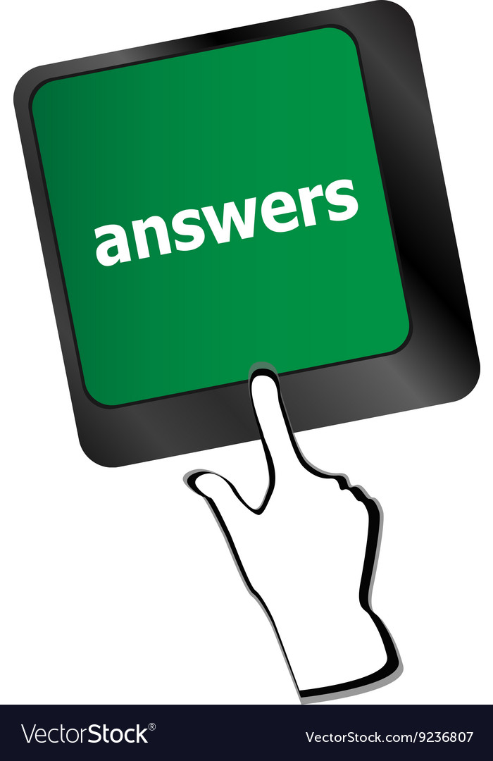 Get answers concept on the modern keyboard keys