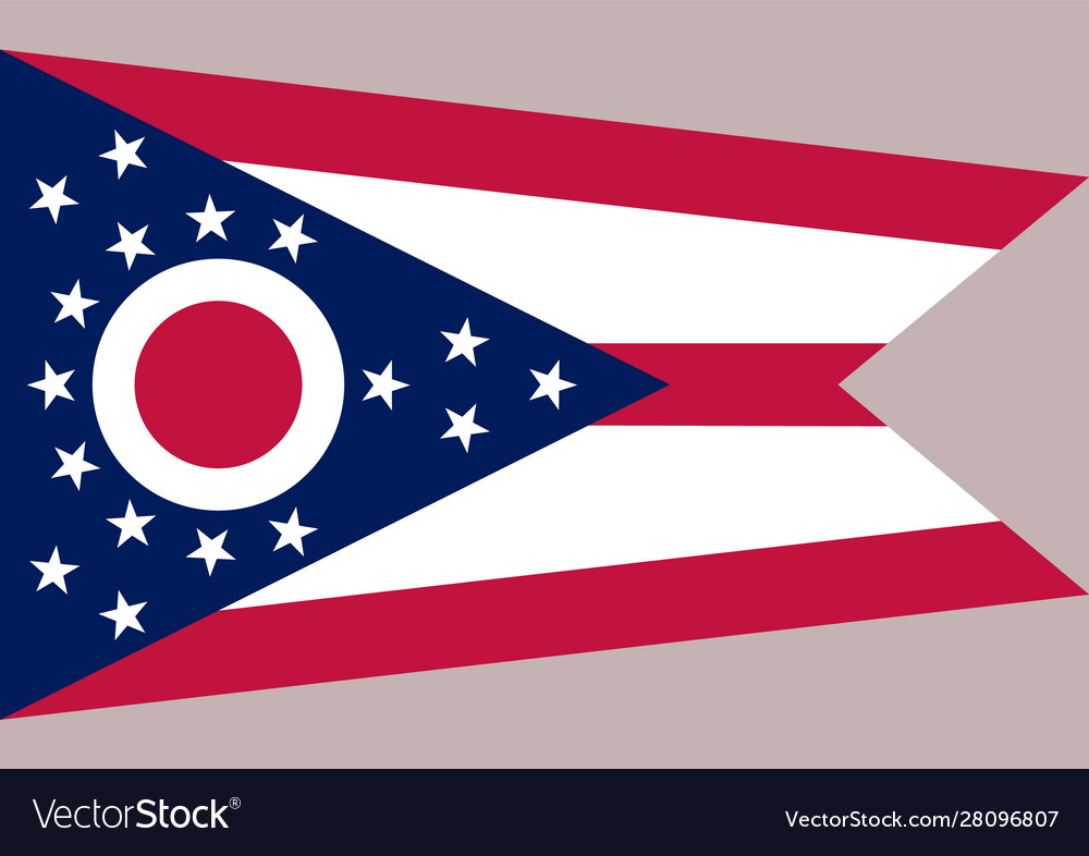 Ohio State Flag Simple Flat Stock Royalty Free Vector Image