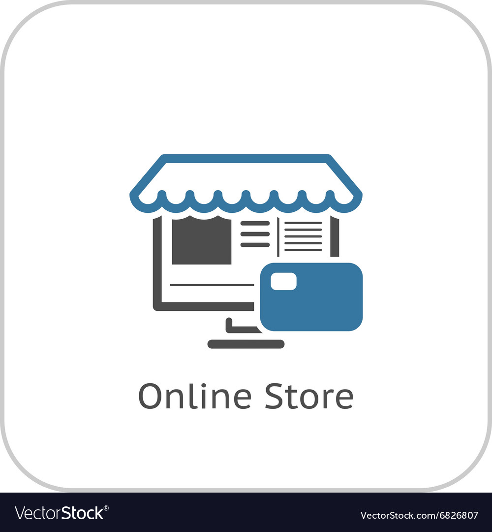 Online-Shop icon business concept