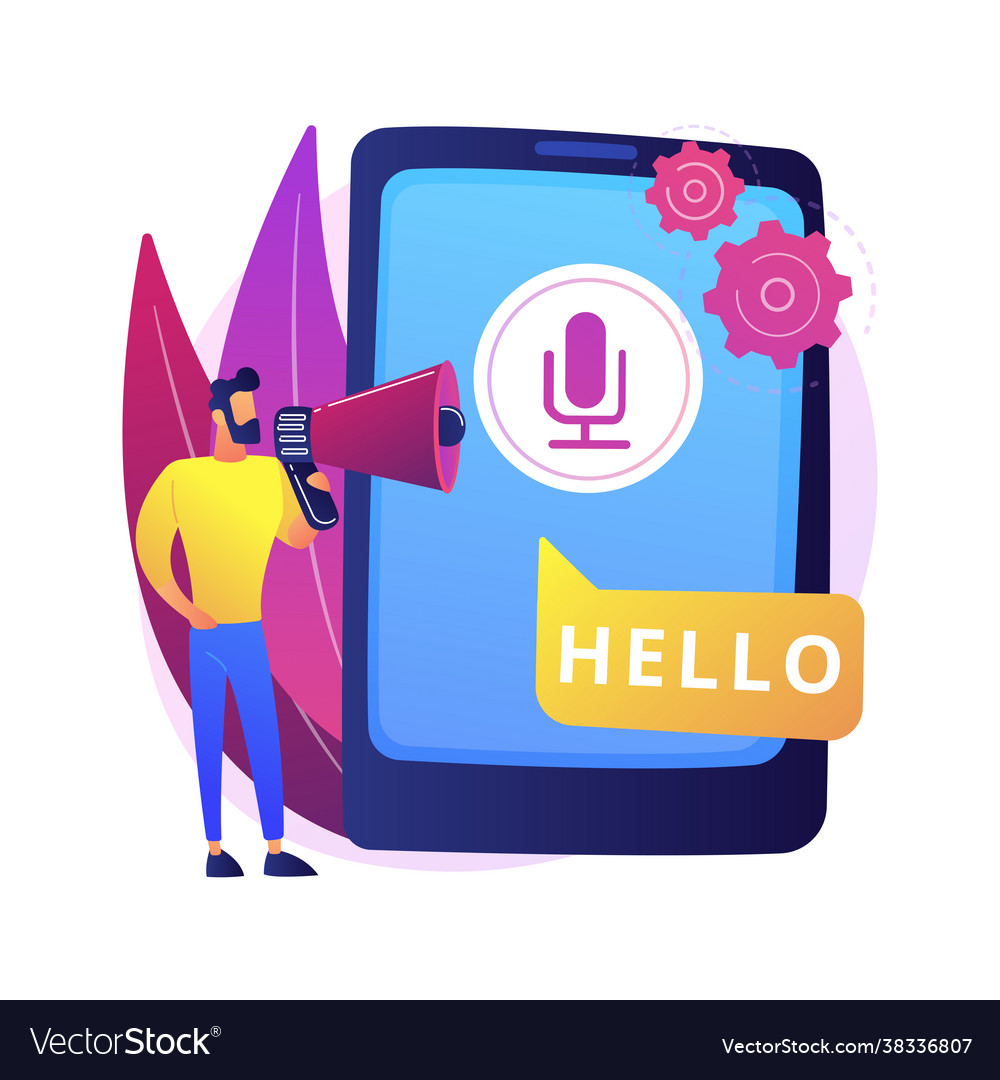 Speech to text abstract concept vector image Speech to text abstract concept