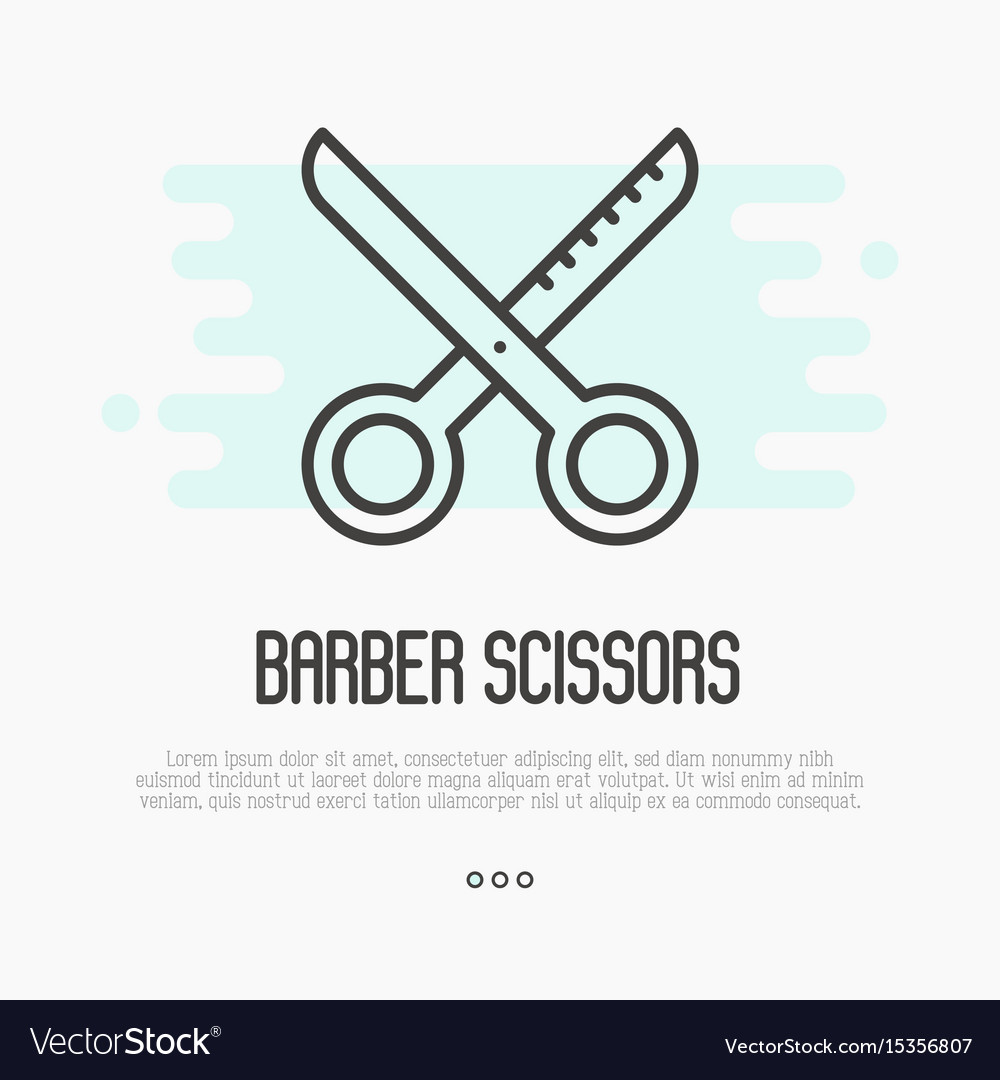 Thin Line Scissors Icon