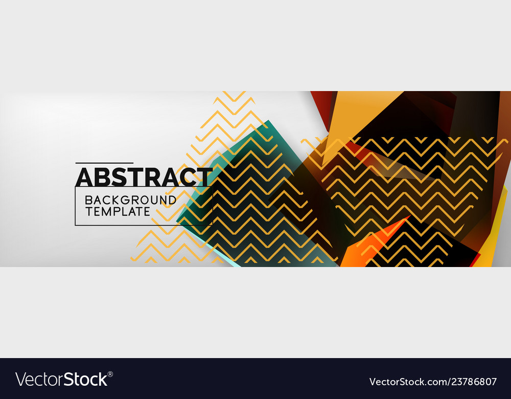Triangular 3d geometric shapes composition vector image Triangular 3d geometric shapes composition