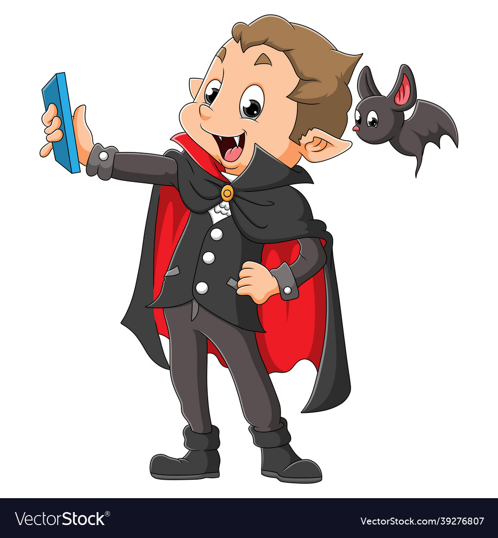 Vampire nehmen ein Selfie mit der Fledermaus