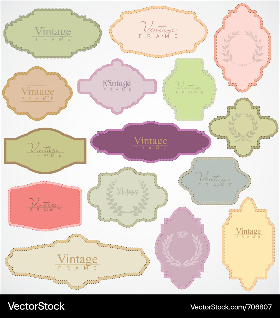 Vintage frames Royalty Free Vector Image - VectorStock