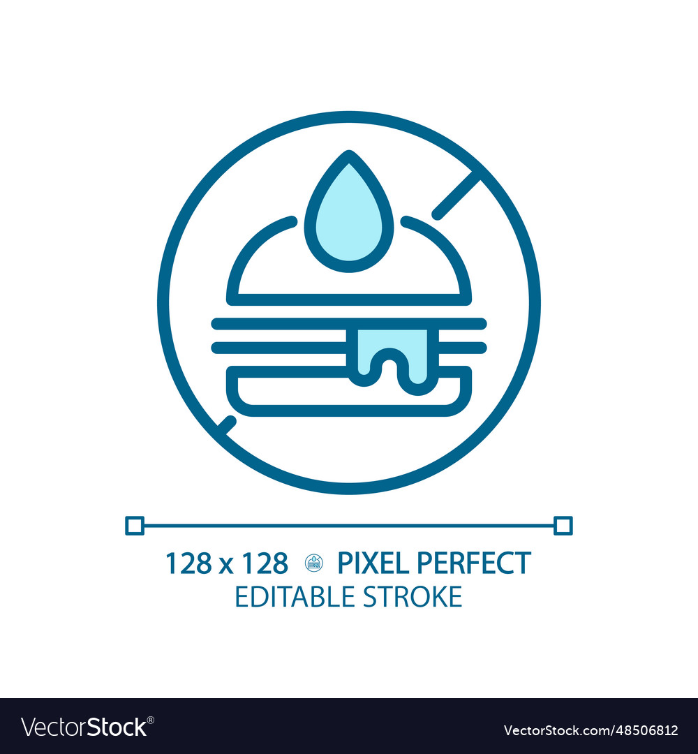 2d customizable thin linear blue junk food icon Vector Image