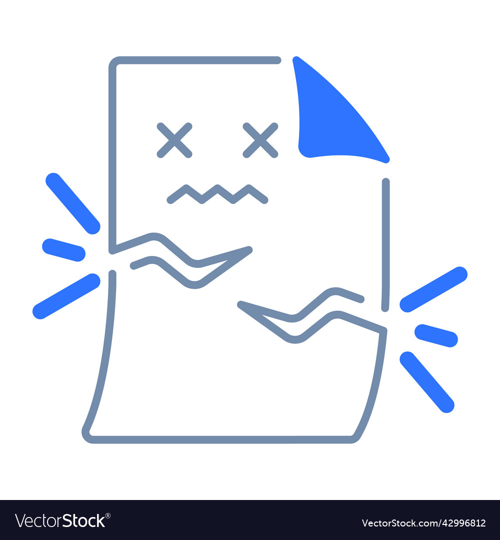 Broken empty state single isolated icon