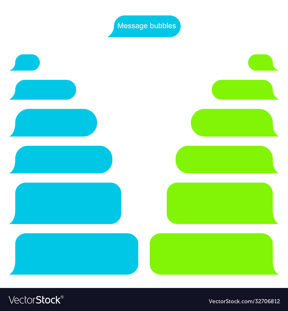 Bubble message design template for chat
