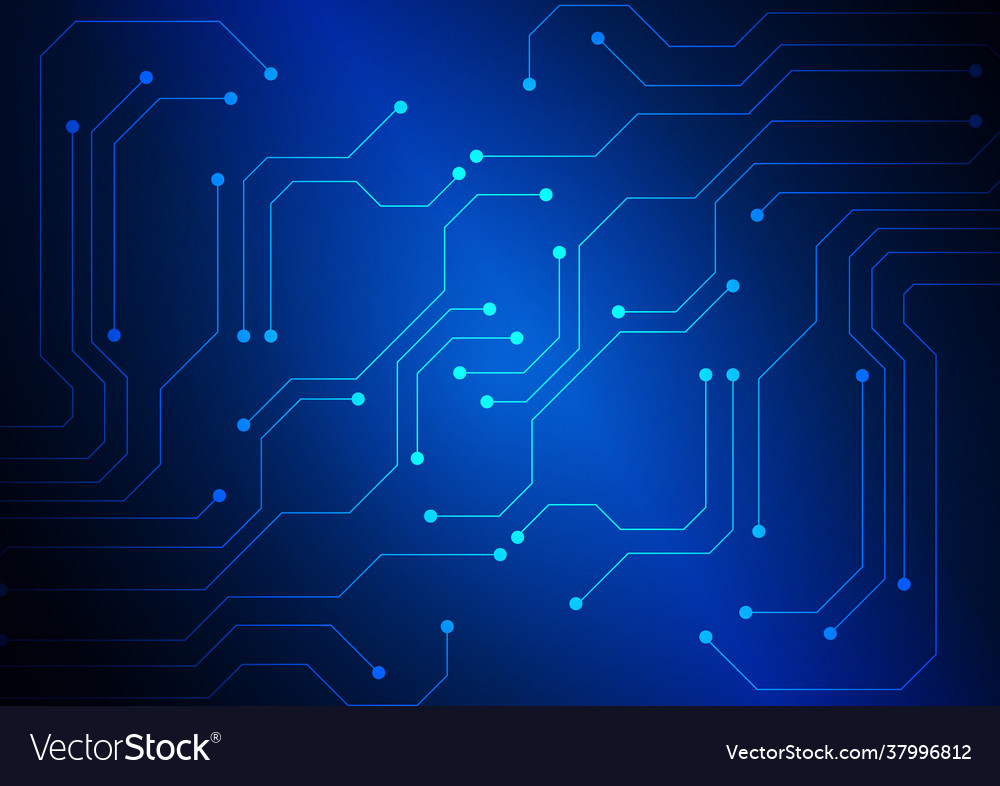 Circuit technology background with hi-tech vector image Circuit technology background with hi-tech