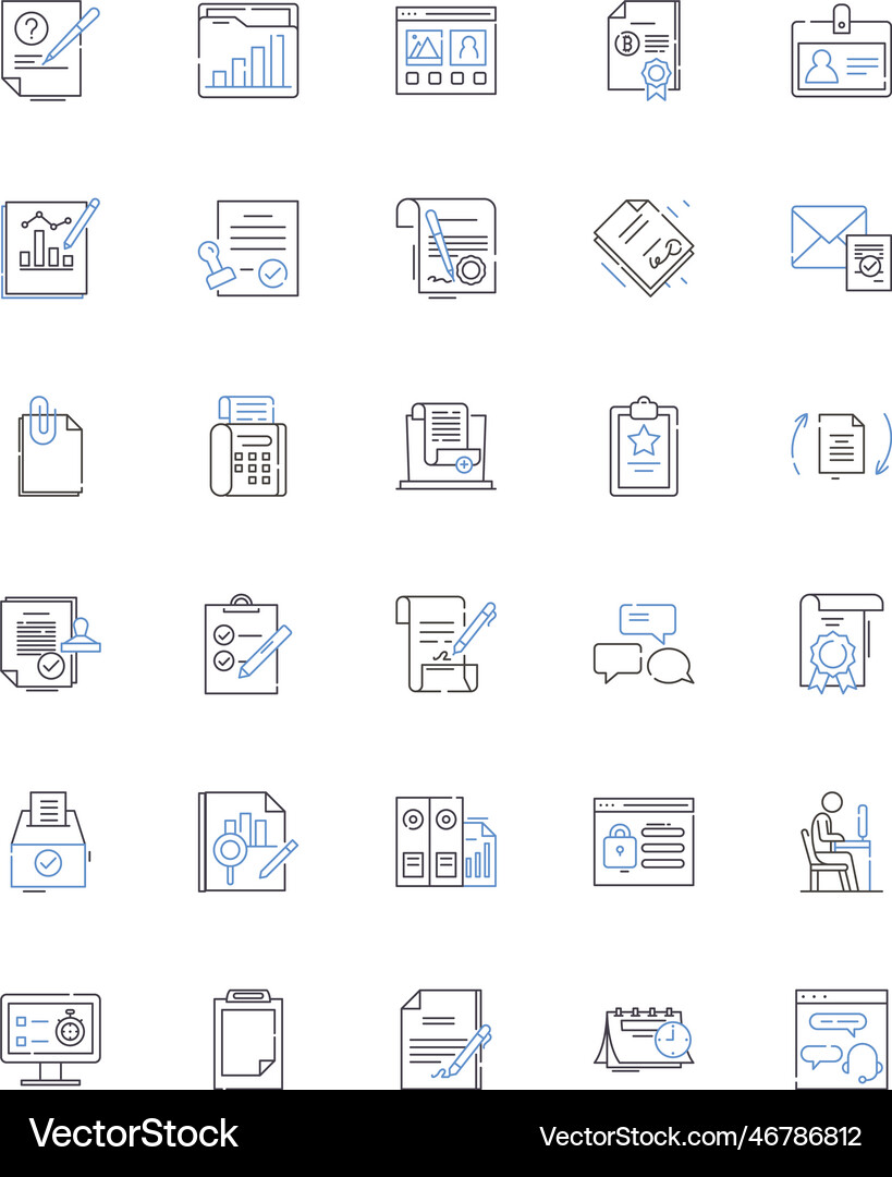 Composing line icons collection melodic harmony Vector Image