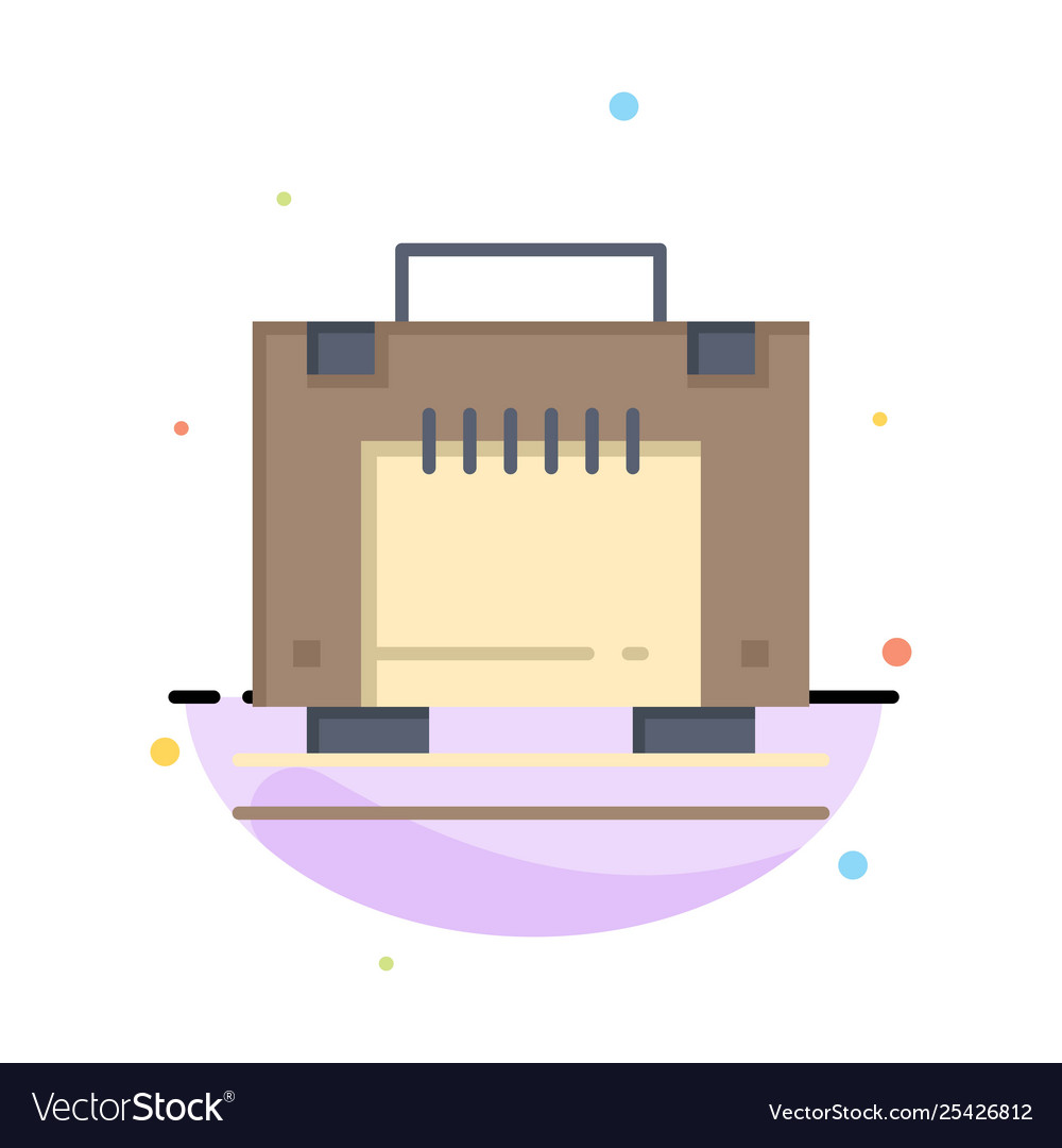 Hotel bag suitcase luggage abstract flat color